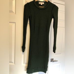 Michael Kors green mini sweater dress